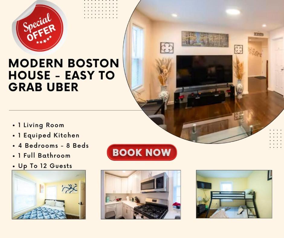 30-1 4Br Boston - Comfortable Apt Near Mbta Екстериор снимка